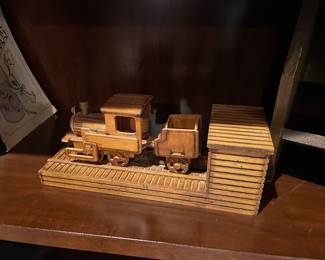 Wooden Train Music Box Chinese Craftsman “I’ve been working on the railroad”