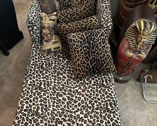 Cute leopard chaise lounge