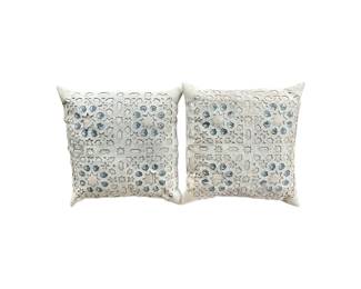 Callisto Home Cowhide Decorative Pillows, Pair 