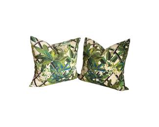 Floral Custom Pillows, Pair