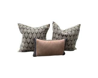 John Robshaw Custom Pillows and Lumbar Pillow, Set of Three