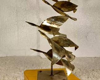 MCM Brass Bird Sculpture