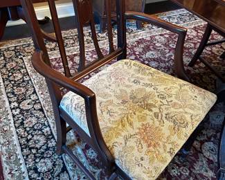 Beautiful Mahogany chairs with upholstered seats