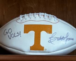 Collectible autographed UT football, signed by Butch Jones