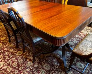 Antique table with refinished top