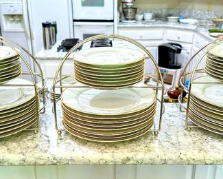 International Silver fine china sets with holders