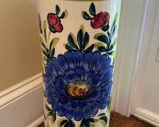 MCM Porcelain Hand Painted Umbrella Stand from Spain