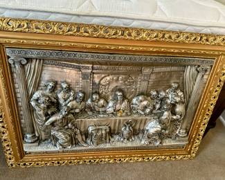 Vintage Italian Metal High Relief “The Last Supper”