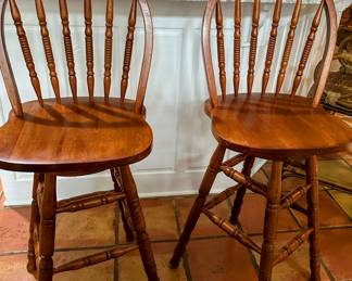 Wood counter height bar stools