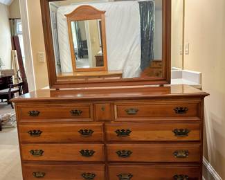 Cherry dresser with mirror
