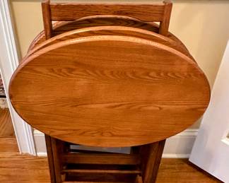 Oak TV trays