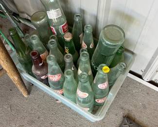 CRATE OF COCACOLA  DR. PEPPER BOTTLES