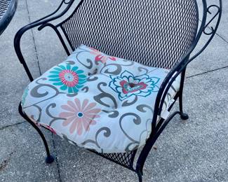 Details of patio table chair 