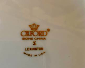 Oxford Bone China-Lexington label