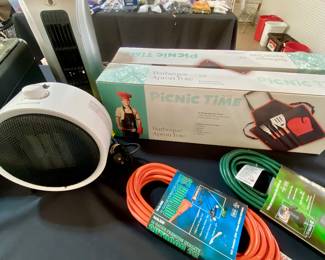 Fans and new electrical cords.  Grilling tools new in the box!  Just in time for Father's Day!