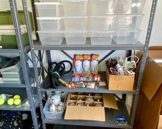 Storage bins, light bins, electrical cords