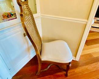 Side view of dining room side chair
