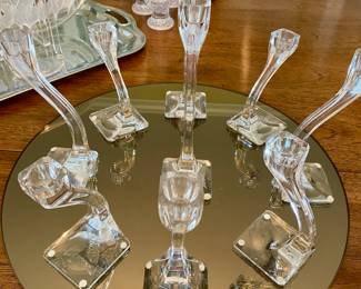 CJR Claus Josef Riedel Duetto Crystal Candle holders set of 8