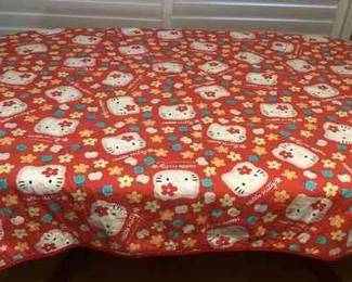 MMS152 Vintage Hello Kitty Bedspread Blanket