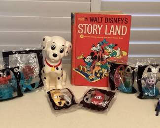 MMS096 Walt Disney Golden Book, Dalmation Bank, Ceramic Mug & Collectible Happy Meal Toys