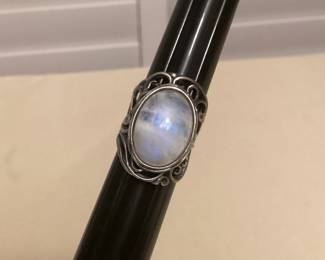 MMS119 Sterling Silver Moonstone Ring Size 7.25