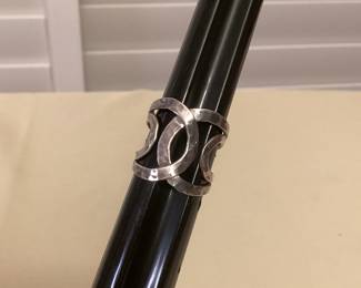 MMS124 Hammered Sterling Silver Ring Size 8