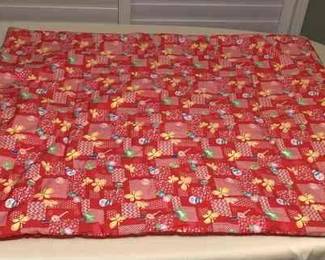 MMS107 Red Japanese Futon Style Baby Blanket