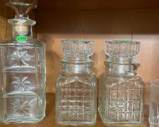 Variety of decanters 