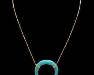 5i5 Ippolita Turquoise Crescent Moon Pendant