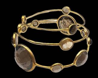 5i6 Ippolita smoky topaz and citrine bangles