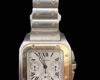 3j1 Cartier Santos 18K and Stainless Steel