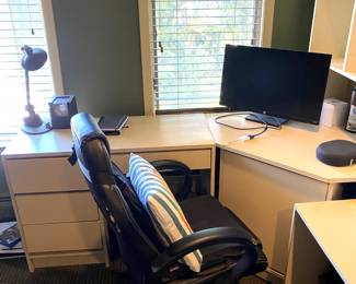 8 Piece Formica Bedroom Set with storage in the headboard