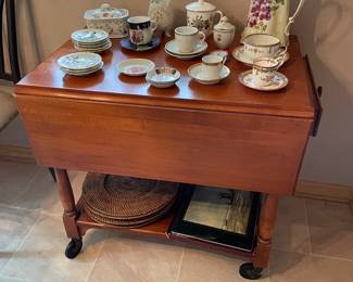drop leaf tea cart