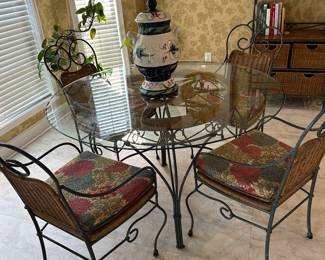 Wrought iron breakfast table