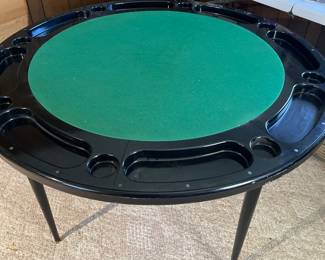 Awesome card/game table with cut out pine top to protect the table or use as a regular table
