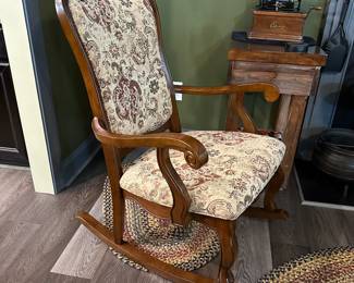 F153 - $125 each. 2 available. 2018 Rocking Chairs measures 29.5" at the widest point on the arms x 23" seat width x 41.5" tall. Very comfortable!