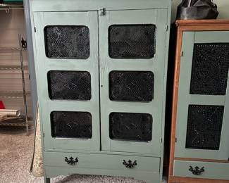 F8 - $275. Larger Primitive Pie Safe. Measurements coming soon!