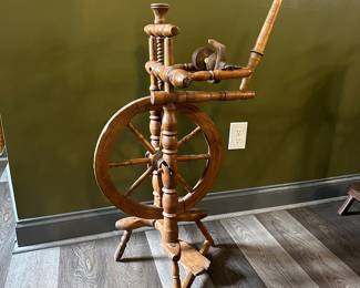 F143 - $195 Parlor Spinning Wheel. Measures 37" tall. 