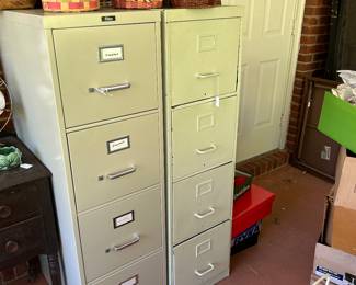Two well-constructed filing cabinets