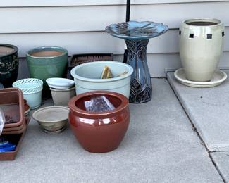 Indoor and Outdoor Ceramic Planters ( some Brand New)