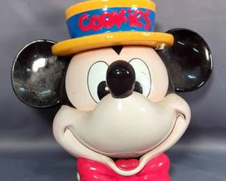 Porcelain Mickey Mouse Head Cookie Jar