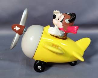 Schmid Disney Music Boxes Including, Limited Edition Mickey In Airplane, 6" x 7.5", And Fantasia Mickey On Book 6.5" x 4.5"