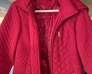Jones New York Red Quilted Jacket - Size Large