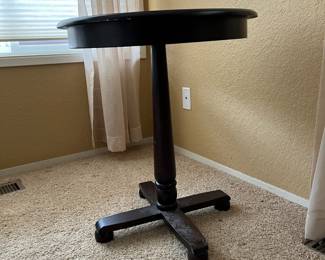 Black Painted Pedestal Table