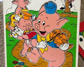 Playskool Disney's Three Little Pigs Toddler Tray Puzzle