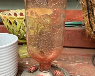 Humming Bird Feeder with Glass Container