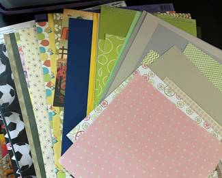 Assortment of Scrap Book Paper