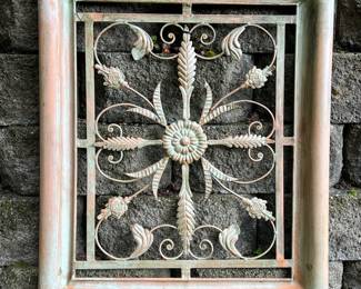 Wall Mount Framed Rustic Metal Decor/Outdoor Decor