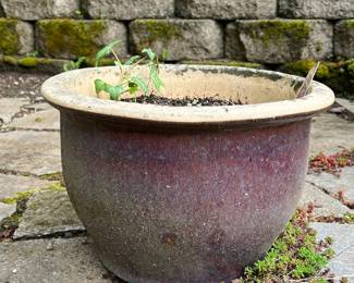 Assortment of Glazed Ceramic Planters