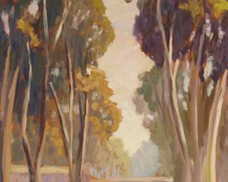 139
Robert Ferguson
b.1958
"Romona Eucalyptus," 2023
Oil on canvas
Signed, titled, dated, and inscribed in pencil, verso: Robert Ferguson
30" H x 24" W
Estimate: $800 - $1,200